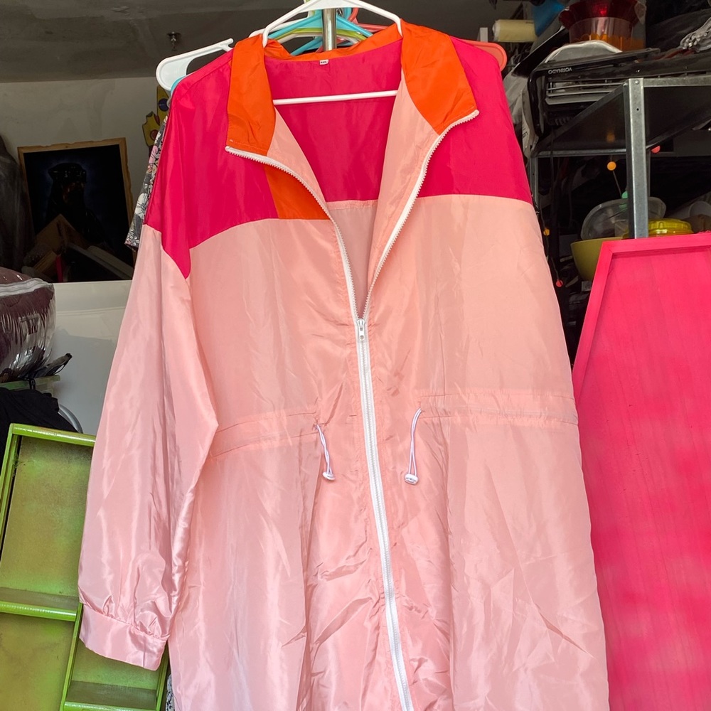 Longline Plus Windbreaker Cinched Waist